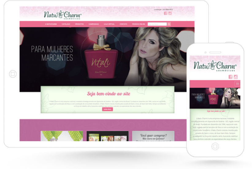 websites - Criação do site e Loja Virtual da NatuCharm