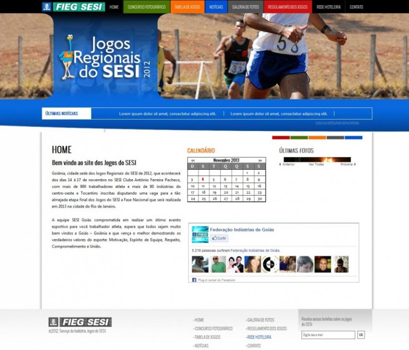 websites - Site Jogos do Sesi